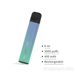 Miku Thuốc Lá Điện Tử Dùng Một Lần 3000 Puff Xanh Lam Xanh Lục 8ml