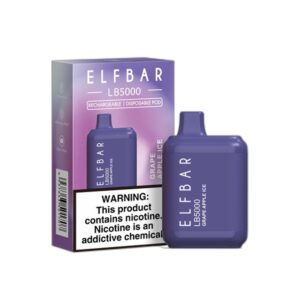 ELF BAR LB5000 Disposable 5000 hơi Grape Apple Ice 14ml