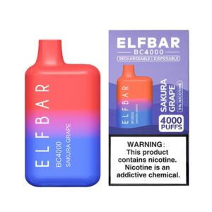ELF BAR BC4000 Disposable 4000 hơi thở Sakura Grape 650mAh